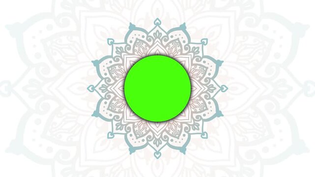 Arabic ornament classic floral round circle moroccan pattern video Isolated on Animation Video