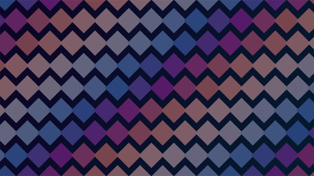 Abstract Rectangular Prismatic Tessellation Rich Vibrant Geometric Gid Pattern Vector Background