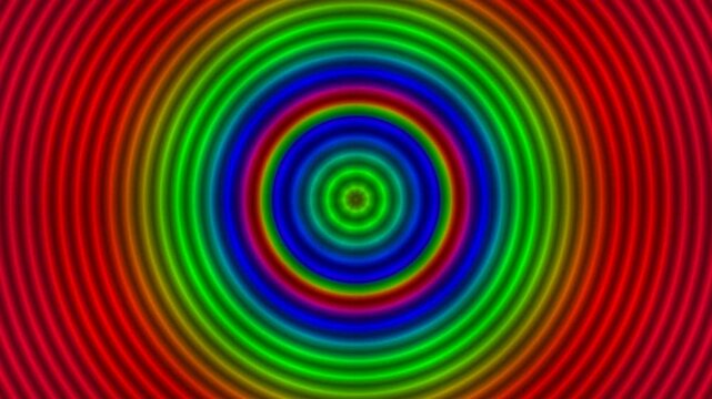 Frame Dragging colorful expanding rings with angular pattern abstract animation