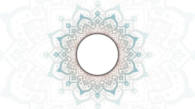 Arabic ornament classic floral round circle moroccan pattern video Isolated on Animation Video