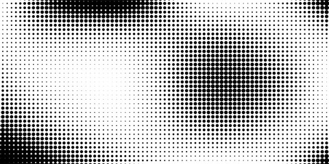 Set of black halftone dots background. dots style