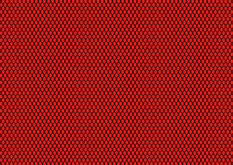 サイバー・近未来感・赤と黒のハニカム・ネット背景・スポーティーで力強い幾何学テクスチャ