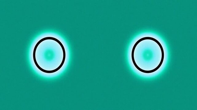 Green laser beam targets on a vibrant background