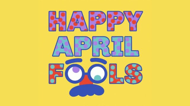 Happy April Fool's Day Text Animation Material is Recyclable