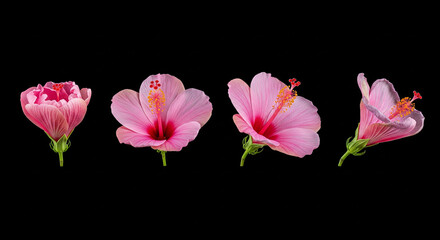 Hibiscus pink flower