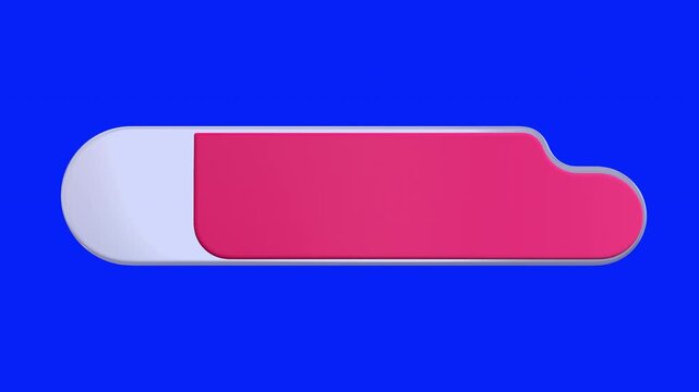 Pink Glass Lower Third Motion Graphic Transparent Background