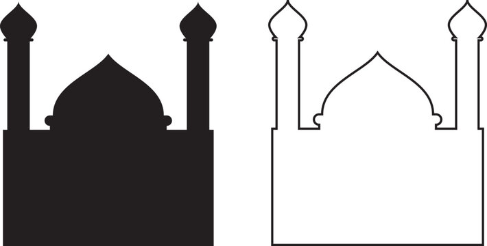 Islamic mosque icon design vector illustration Vector