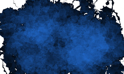 Abstract dark blue watercolor texture with transparent grid pattern surrounding the shape