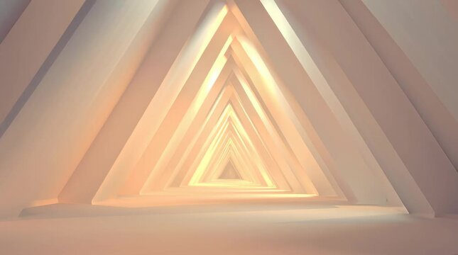 Abstract Geometric Tunnel Stock Video with Bright Light