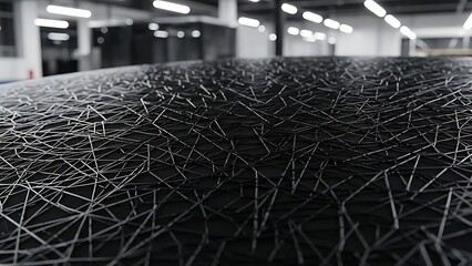 Monochrome close up of dense spiky industrial texture