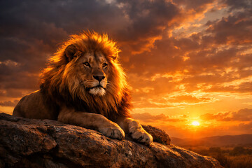 lion in the sun