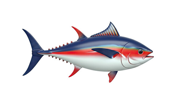 Realistic 3D Render of a Tuna Fish