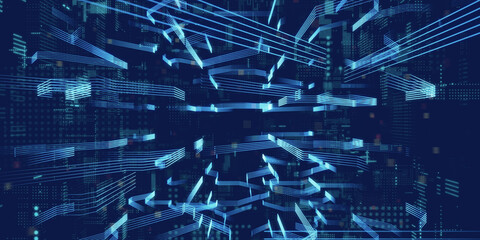 回路、エレクトロニクス、データ、テクノロジー、未来、サイバー、スピード、ネットワーク、アブストラクト、バックグラウンド、テック、DX、デジタル、トランスフォーメーション、IT、背景、素材、ビジネス、ハイテク、バナー、画面、SF、イメージ、コンセプト、かっこいい、クール、CG、サイバースペース、技術、科学、サイエンス、開発、電子化、システム、コンピュータ、ブルー、フロアマップ、階層、設計、建物、マッ © metamorworks