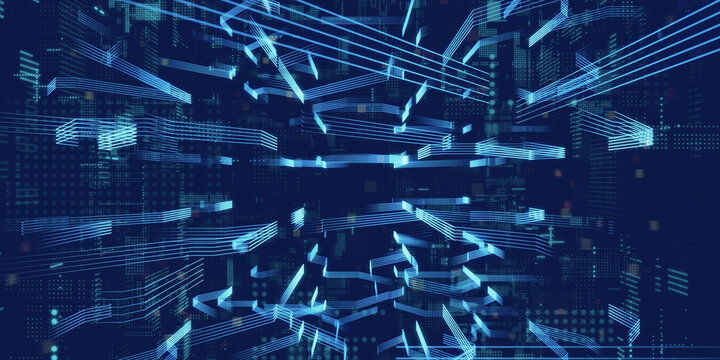 回路、エレクトロニクス、データ、テクノロジー、未来、サイバー、スピード、ネットワーク、アブストラクト、バックグラウンド、テック、DX、デジタル、トランスフォーメーション、IT、背景、素材、ビジネス、ハイテク、バナー、画面、SF、イメージ、コンセプト、かっこいい、クール、CG、サイバースペース、技術、科学、サイエンス、開発、電子化、システム、コンピュータ、ブルー、フロアマップ、階層、設計、建物、マッ