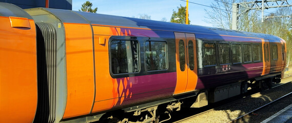 Passenger commuter suburban rural railway dtsation worcestershire england uk.