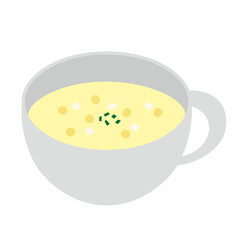 コーンスープのイラスト素材