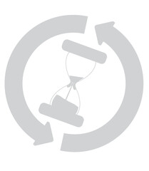 Simple sand clock. vector illustration