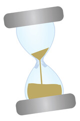 Simple sand clock. vector illustration