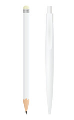 Simple pen and pencil. vector illustration