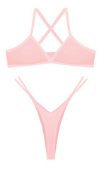 Pink woman bra and panties. vector