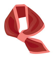Red neck scarf, vector illustration