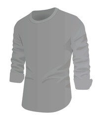 Long sleeve t shirt. vector illustration