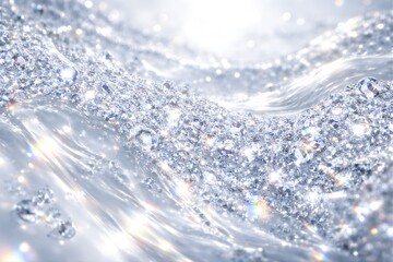 流動するダイヤモンド粒子 &times; 虹色火花が舞う極上マクロ &times; ハイジュエリー・ラグジュアリーブランド向け背景