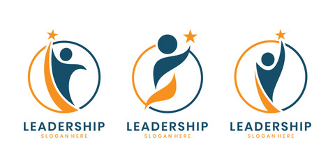 Abstract leadership logo design collection