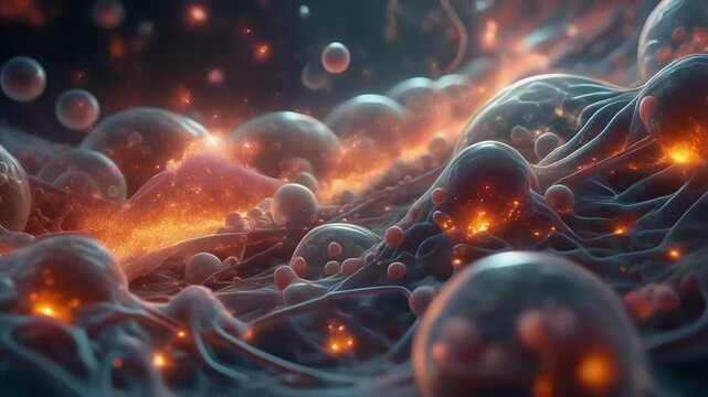 Cellular Autophagy Process Visualized through Luminous Molecular Storms and Cellular Rebirth