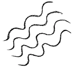 Hand Drawn Crayon Wave Lines Illustration © Anna Babii