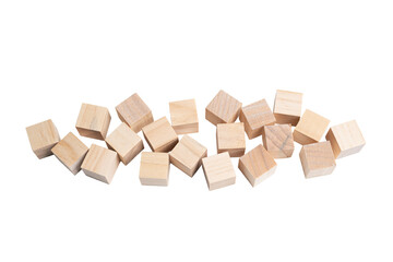 Obraz premium raw wood cubes scattered