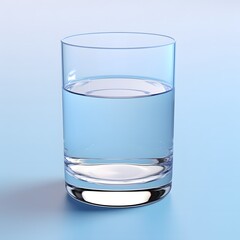 glass of water on isolated background