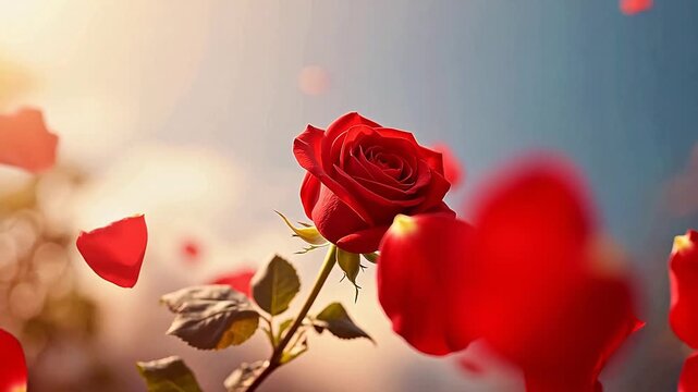 RedRosePetalsFloatinginDreamyGradient