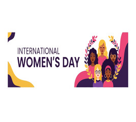 Fototapeta premium International women's day logo with colorful design