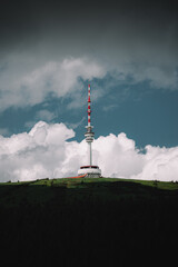 Obraz premium Beautiful landscape and sky on mountains. Pure nature