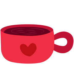 coffee with love mug icon