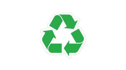 Obraz premium Recycling Symbol Circular Arrows Loop Global Sustainability Eco-Friendly Flat Green Design Vector Icon Graphic
