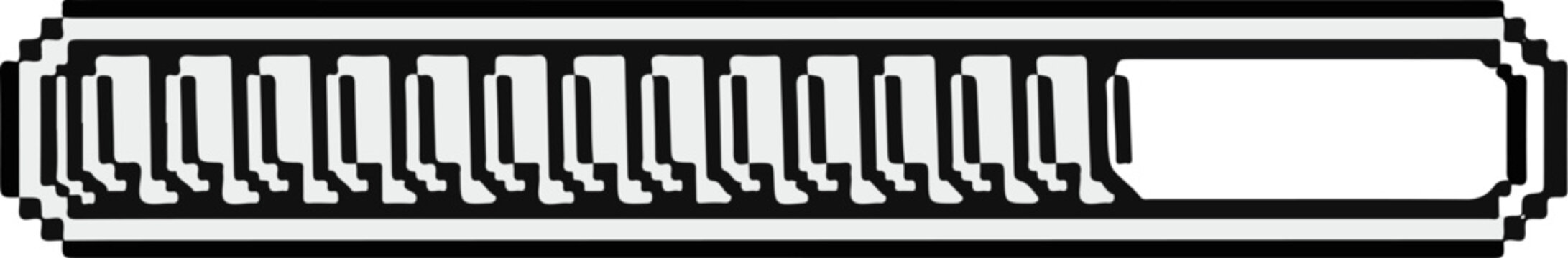 Minimalist digital representation of a loading or progress bar