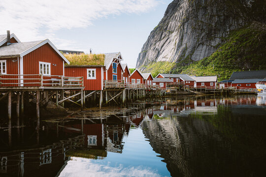House, Beach, Trollfjord, Lofoten, Norway