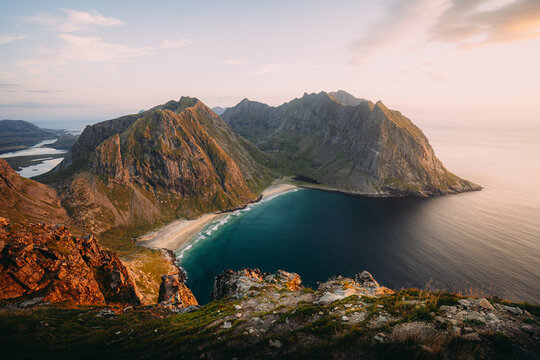House, Beach, Trollfjord, Lofoten, Norway