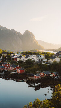 House, Beach, Trollfjord, Lofoten, Norway