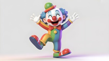 Spreading smiles and laughter April Fools Day with this cheerful clown