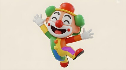 Spreading smiles and laughter April Fools Day with this cheerful clown