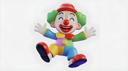 Spreading smiles and laughter April Fools Day with this cheerful clown