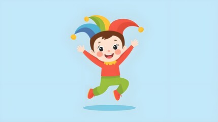 Spreading smiles and laughter April Fools Day with this cheerful clown