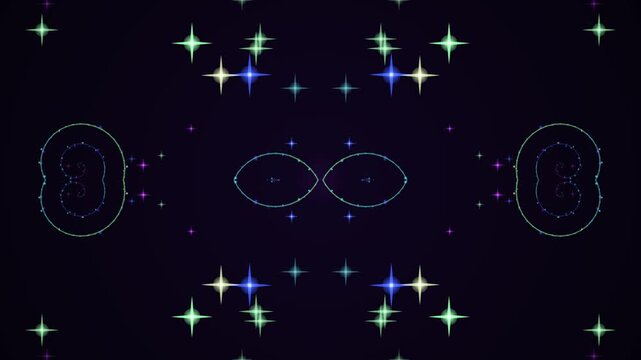 background motion 4K  vector illustration of an abstract background with stars
