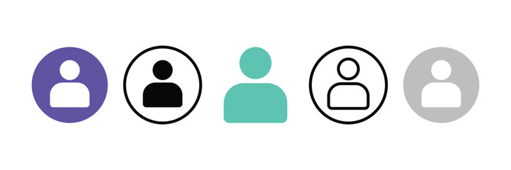 User Profile Icon Set - Colorful Avatar Person Symbols for Web Design and Mobile App Interface © MindVision