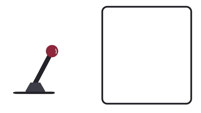 Next to the frame is a relay, lever, or switch with a knob. This turns the mechanism on and off.