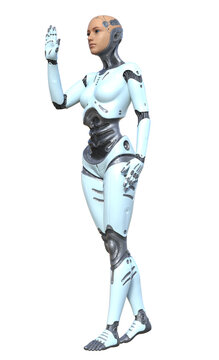 Cyberfrau, png, Cyborg, Zukunft, futuristisch, Zeigefinger, 3d, Zukunft, KI 