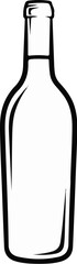 Obraz premium Simple outline drawing of a bottle with a cap